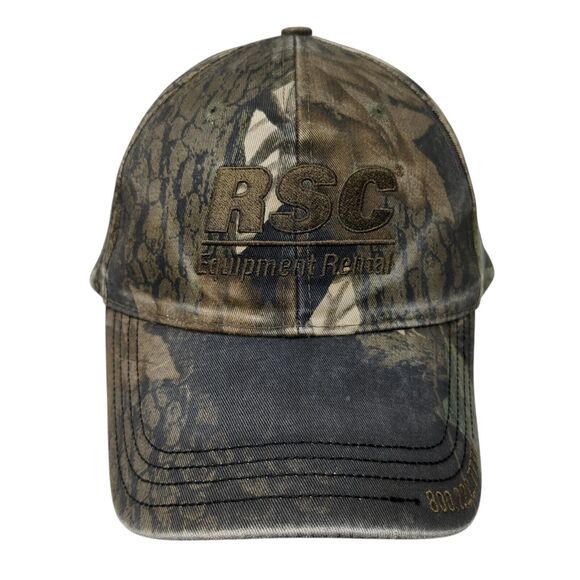 RSC Equipment Rental Slideback Hat Camouflage OSFA Embroidered 6 Panel Cotton - Picture 1 of 9